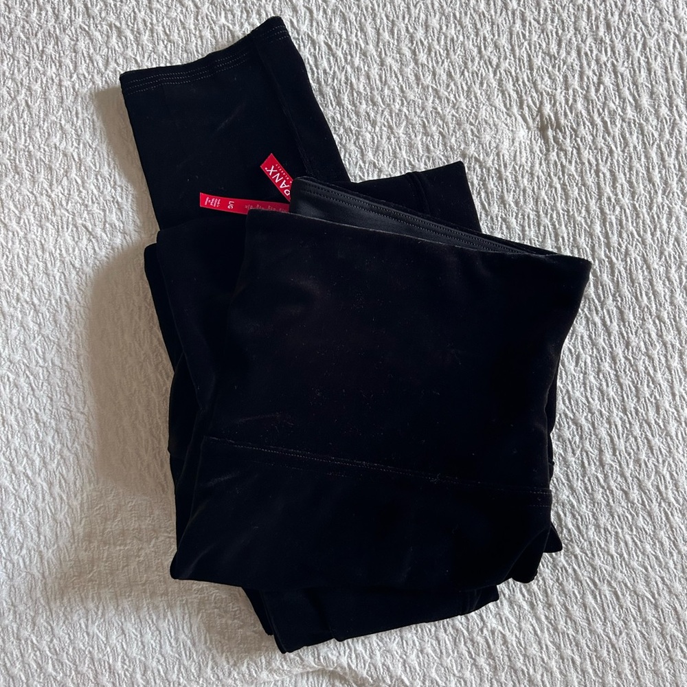 SPANX Black Velvet Leggings